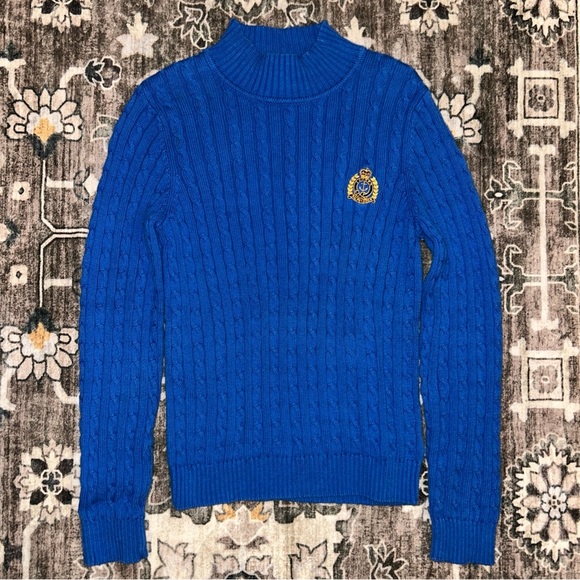Ralph Lauren Royal Blue Turtleneck Sweater - Picture 1 of 4